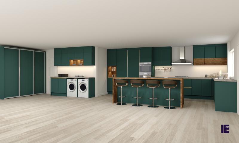 Click image for larger version. 

Name:	Handleless Green Kitchen Unit in Heritage Green-Pewter Halifax Oak Finish 1.jpg 
Views:	112 
Size:	33.6 KB 
ID:	11633